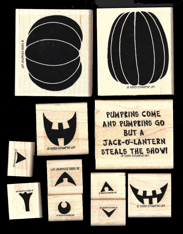 Stampin UP! wooden stamp set Jack-O-Lantern Fun in Hobbies & Crafts in Owen Sound