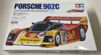 Tamiya 1/24 Porsche 962C Shell Group C race car model. Item is still sealed inside and never started...
