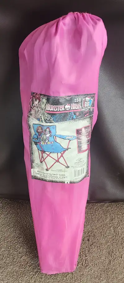 Like New Kids Monster High Folding Lawnchair with Storage Bag, View more
