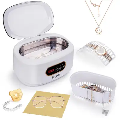 Ultrasonic Jewelry Cleaner Machine（22.3oz/660ml）with Glasses Ring Silver Eyeglass Professional Sonic...