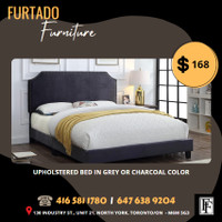 Ref. 0012 –  UPHOLSTERED BED IN GREY OR CHARCOAL COLOR