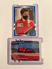 Lot de 2 cartes Formula 1 Charles Leclerc Blue /99 #33 / 106 bas