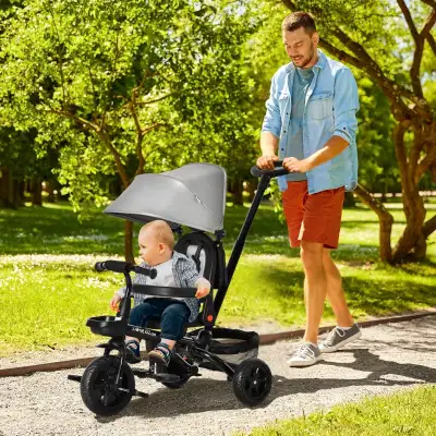 Baby Tricycle 4 In 1 Trike w/ Reversible Angle Adjustable Seat , View more