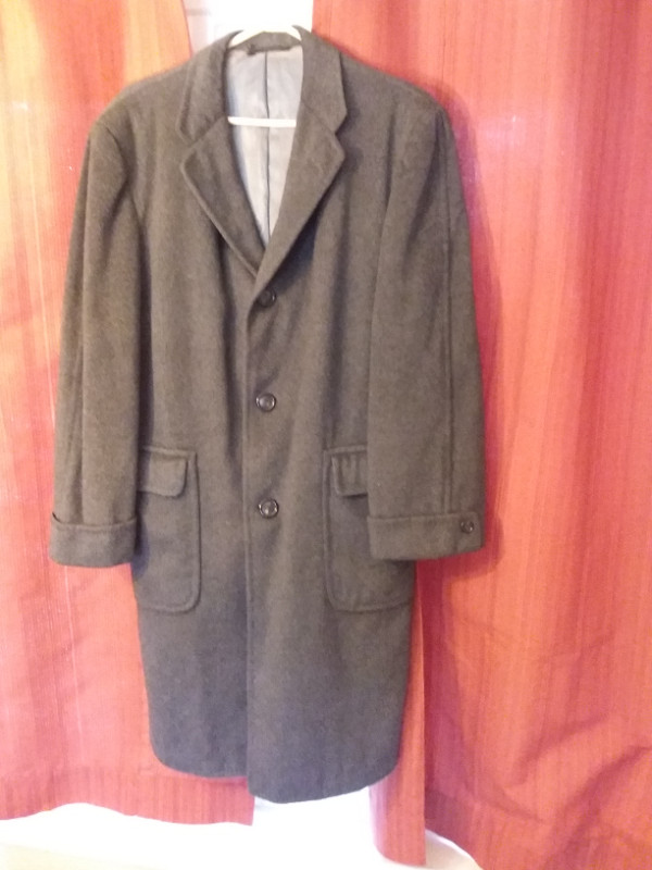 Grey mens cashmere coat. Size small.  Fix to lining in Men's in Dartmouth