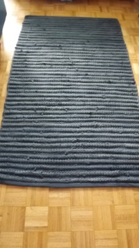 CB2 COOL 100% COTTON NAVY BLUE AREA RUG/ 3 X 5 FT