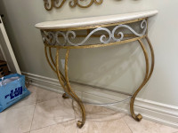 Gold & Silver Decorative Console Table - Excellent Condition