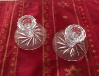 Pinwheel Crystal Candle Holders