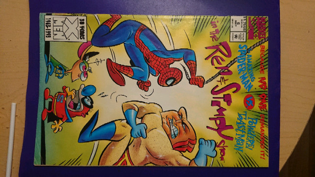OBO Ren Stimpy Show 1993-The Amazing SpiderMan Powdered Toastman in Arts & Collectibles in Thunder Bay