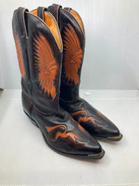 Bottes BOULET vintage indien western cowboy homme 10 1/2  ( 11)