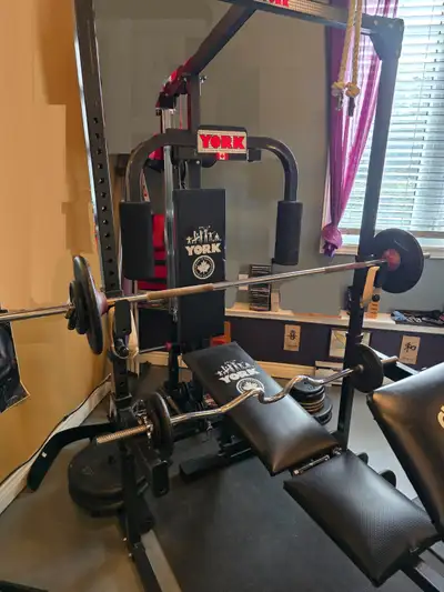 Workout Station - York 3000 & Weights, View more