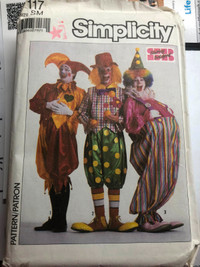 Vintage 80's clown pattern-uncut