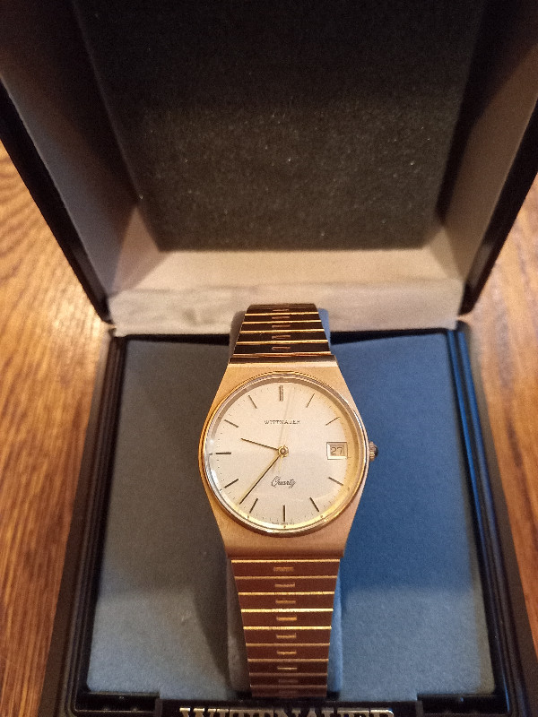 Wittnauer Swiss Quartz Day Date Calendar 1980s Gold Plated Watch in Jewellery & Watches in City of Toronto