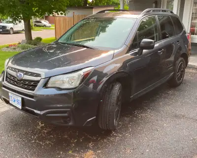 6 speed manual transmission, Subaru Forester. Has roof rack, hitch, back up camera, Bluetooth and ma...