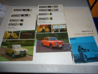 LOT of 10 1970 RENAULT DEALER SALES BROCHURES