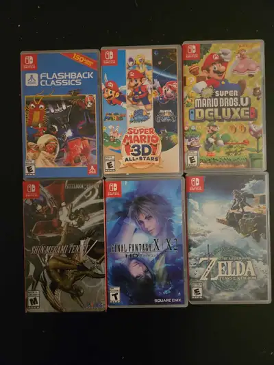 Nintendo switch games for sale Atari flashback classics - $20 Super Mario 3D All Stars - $150 Super...