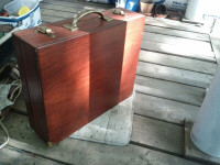 wood briefcase case