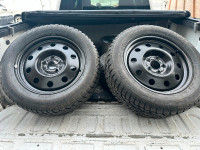 New   235/60R17 snow tires on  5x114.3 rims tpms sensors
