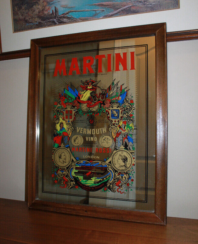Vintage X Large MARTINI Sign, Pub Bar Man Cave Games Beer in Arts & Collectibles in Calgary - Image 2