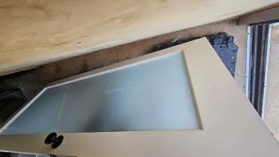Interior frosted glass door. 31 11/16 w 77 15/16 tall Can deliver. Make an offer