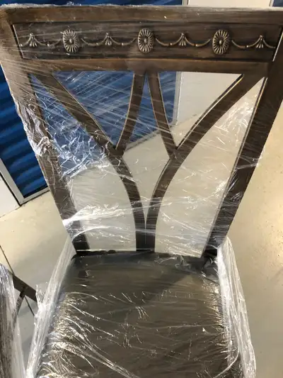 4 Brass High back Royal Dining Chairs Free mason design, View more