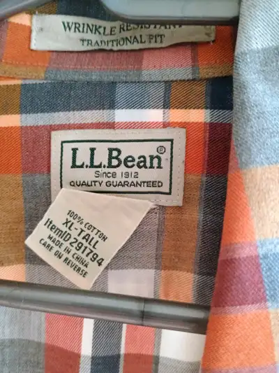 Lovely orange plaid shirt, only worn a couple times
