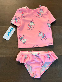 Carters 2 piece baby swim suit 6M NWT retail $45