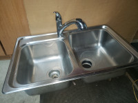 Lavabo de cuisine en Inox - double -  Stailess Steel Kichen Sink