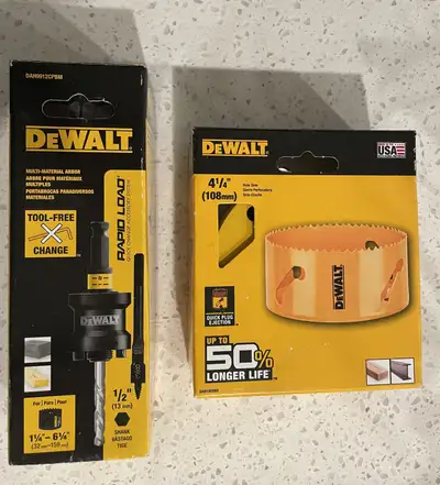Dewalt hole saw and Arbor, View more