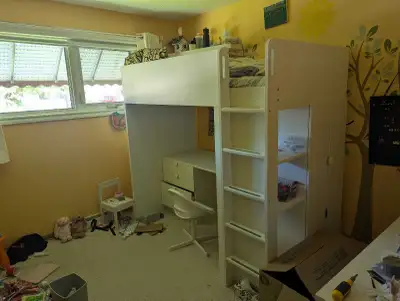 Ikea Smastad loft bed with desk, View more
