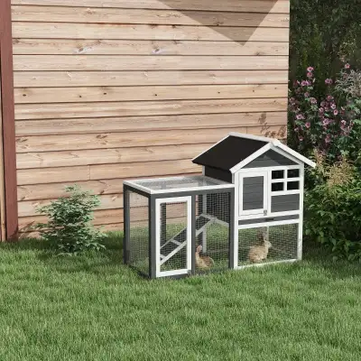Brand new PawHut 48" Weatherproof Wooden Rabbit Hutch, View more