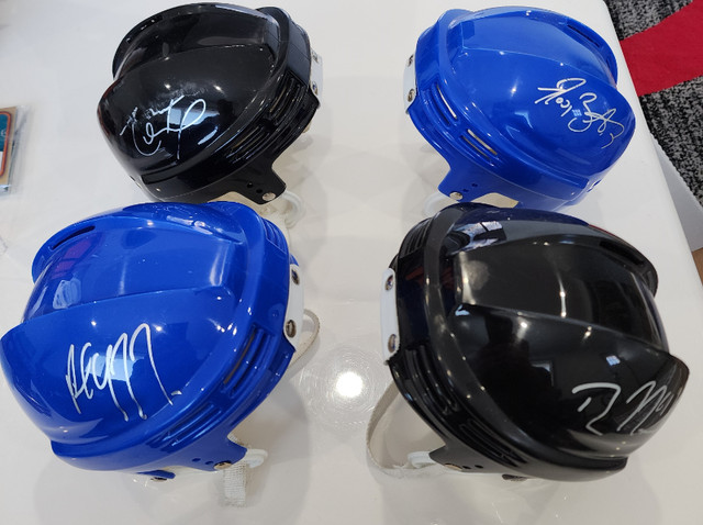 Signed Mini Helmets.  Please Read Description. in Arts & Collectibles in Edmonton