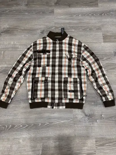 LRG Men's Matching Plaid Jacket and Cargo Shorts Set, View more