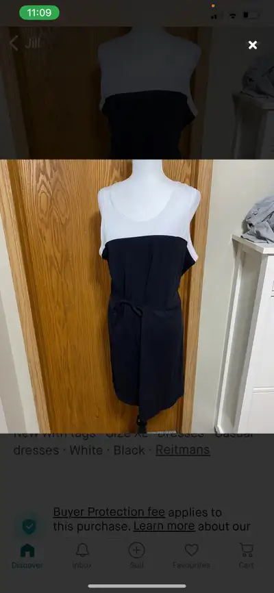 Black and white dress wit a tie belt , View more