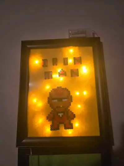 Iron Man pixel art light up frame