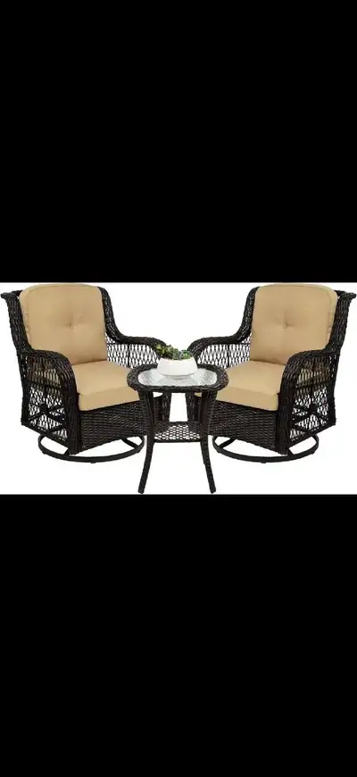 Best Choice Products Outdoor Wicker Patio Bistro Set,360-Deg, View more