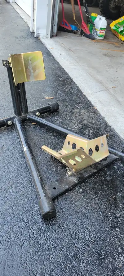 Dirt bike stand for back of truck, View more