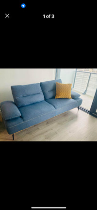 Structube 3-seater sofa with adjustable backrests and arms