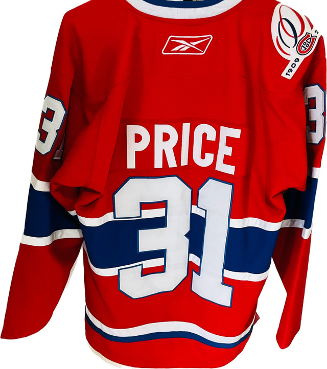 Montreal Canadiens 100th anniv. Jersey w/Fight Strap Men’s Large in Arts & Collectibles in Markham / York Region - Image 2