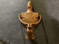 Vintage Brass “Bells of Sarna” Etched Door Knocker