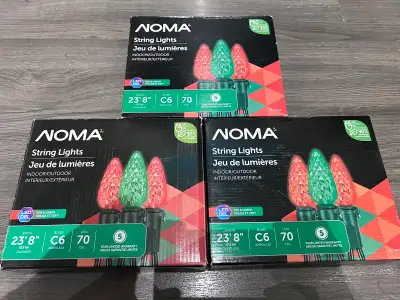 3 Box Noma String Lights 70 LED Red and Green(Brand New), View more