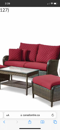 Outdoor wicker love seat by Canvas