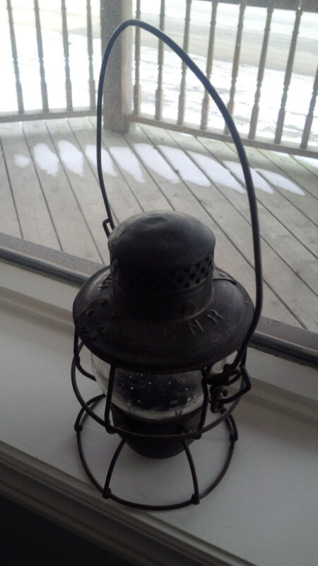 Adlake Kero C.N.R. Railroad Lantern-Hiram Piper Co., Clear Globe, photo 1