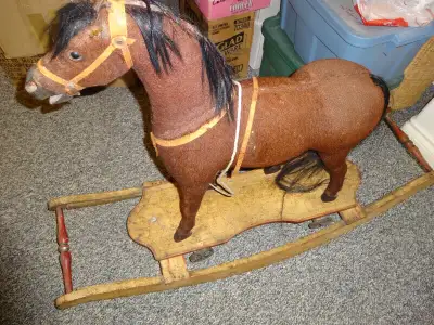 Vintage Rocking horse ,  1920s or earlier.  Have a look., View more