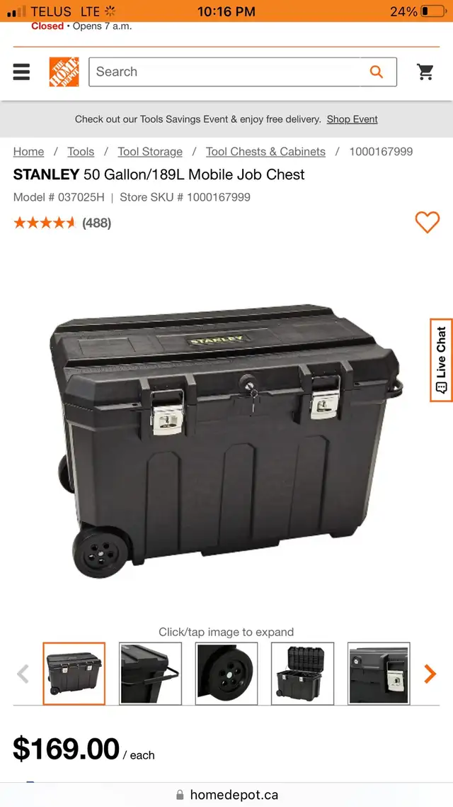 Stanley mobile tool chest in Tool Storage & Benches in Barrie - Image 8