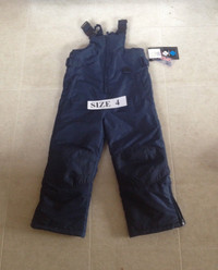 NEW Kids Size 4 Dark Blue Snowpants