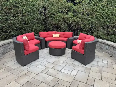 Cambridge 6-piece round sectional patio furniture, View more