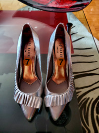 Ted Baker silver heels in size 37 or 6.5