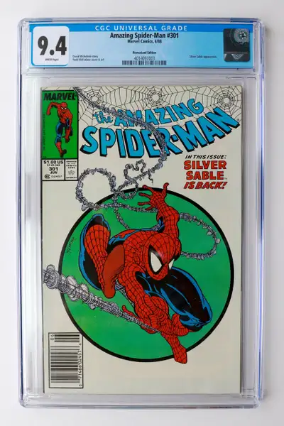 Amazing Spiderman 301 313 in CGC 9.4 9.6 and 9.8 White pages, View more