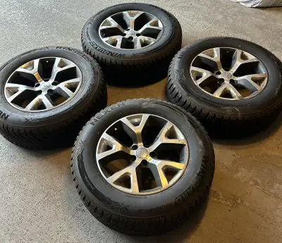 Off a Jeep Cherokee Size: 245/65R17 Center Bore: 65.1 mm Bolt Pattern: 5x110 $800