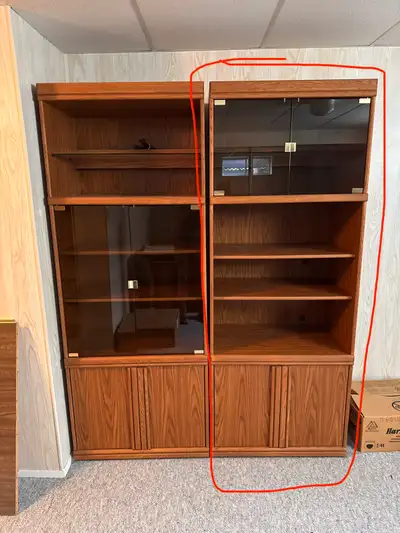Oak Display Cabinet with Integrated Lighting, View more